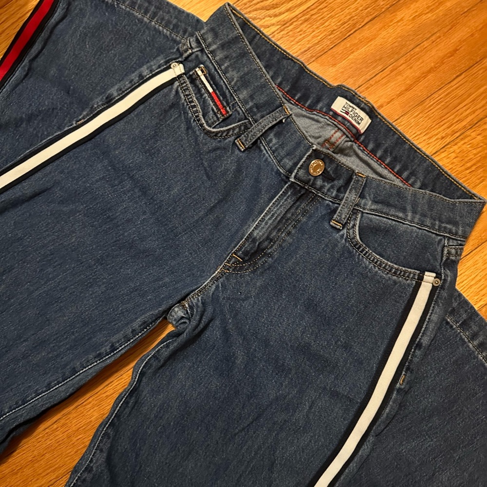 Rare Vintage Tommy Hilfiger Low-rise wide leg denim jeans